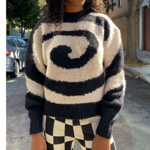 Paloma Wool Twister Sweater in Black and white
